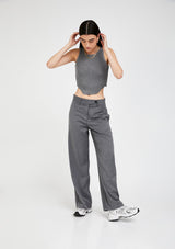 Alisha Crop Top | Gray