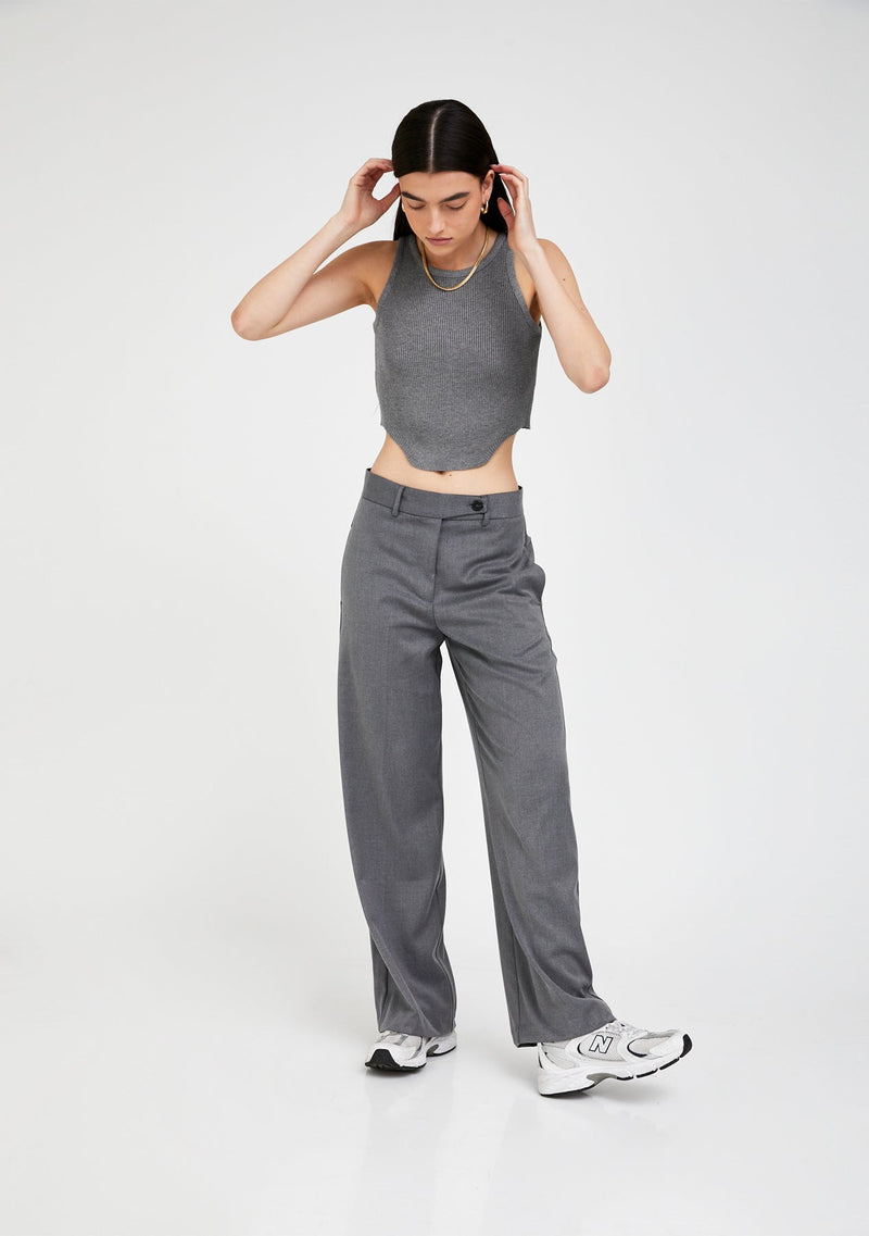 Alisha Crop Top | Gray